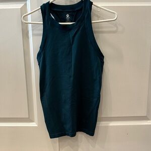 Senita Bella Ribbed Active Tank Dark Green/Pacific